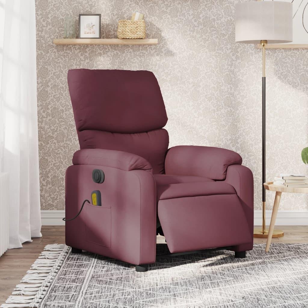 Eldrevet massagestol stof lilla