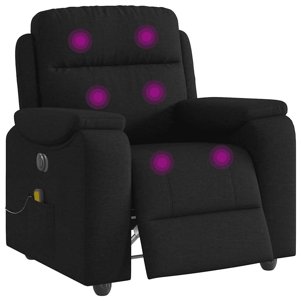 Eldrevet massagestol stof sort