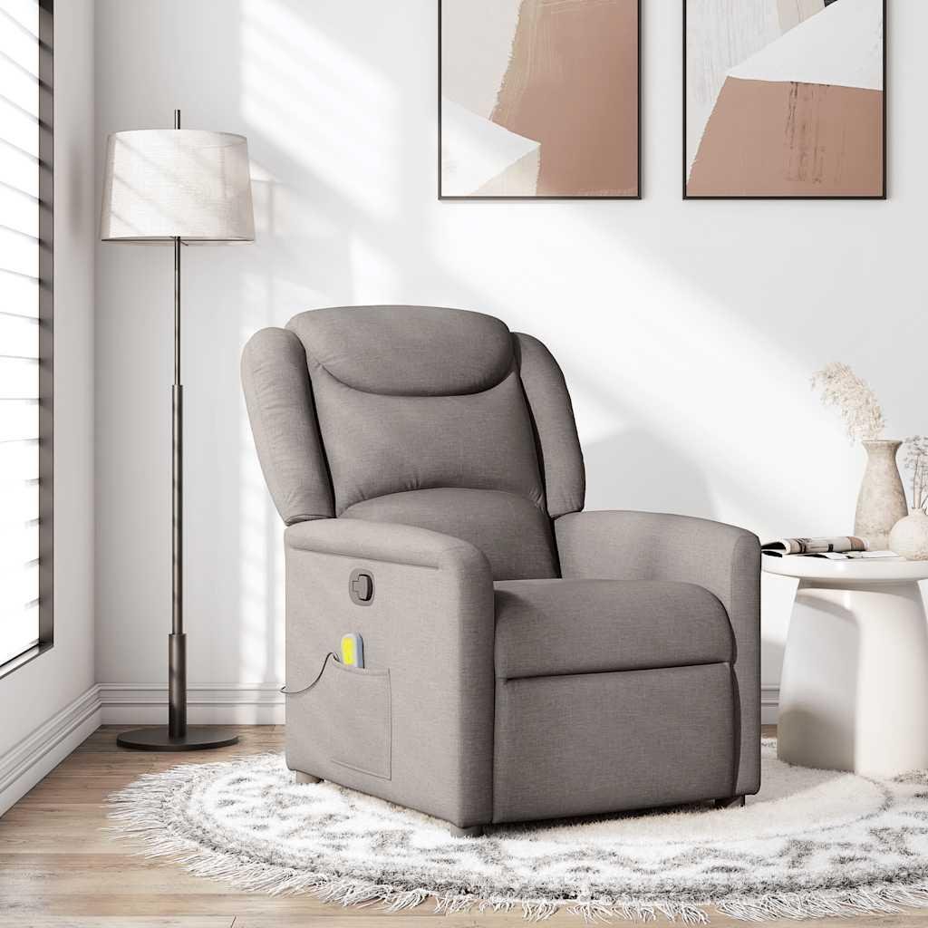 Massagestol stof gråbrun