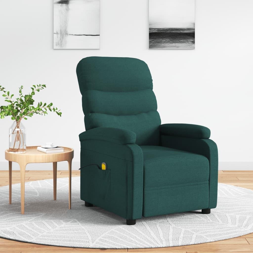 Massagestol stof mørkegrøn