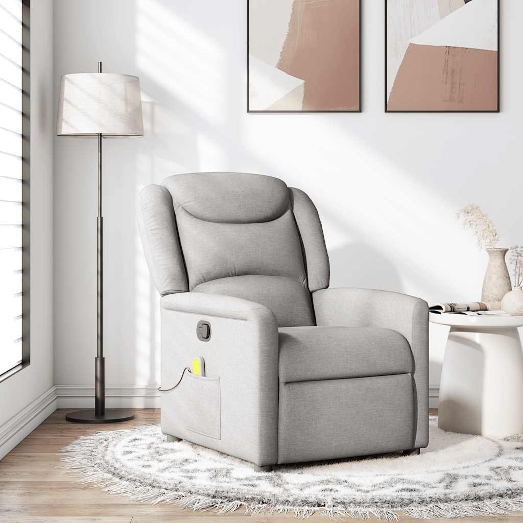 Massagestol stof skygrå