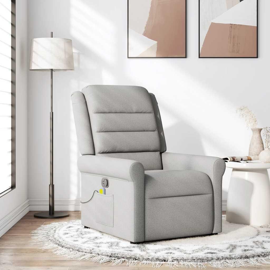 Massagestol stof skygrå