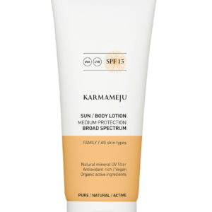 Karmameju SOLCREME TIL KROPPEN / SPF 15, 200 ml.