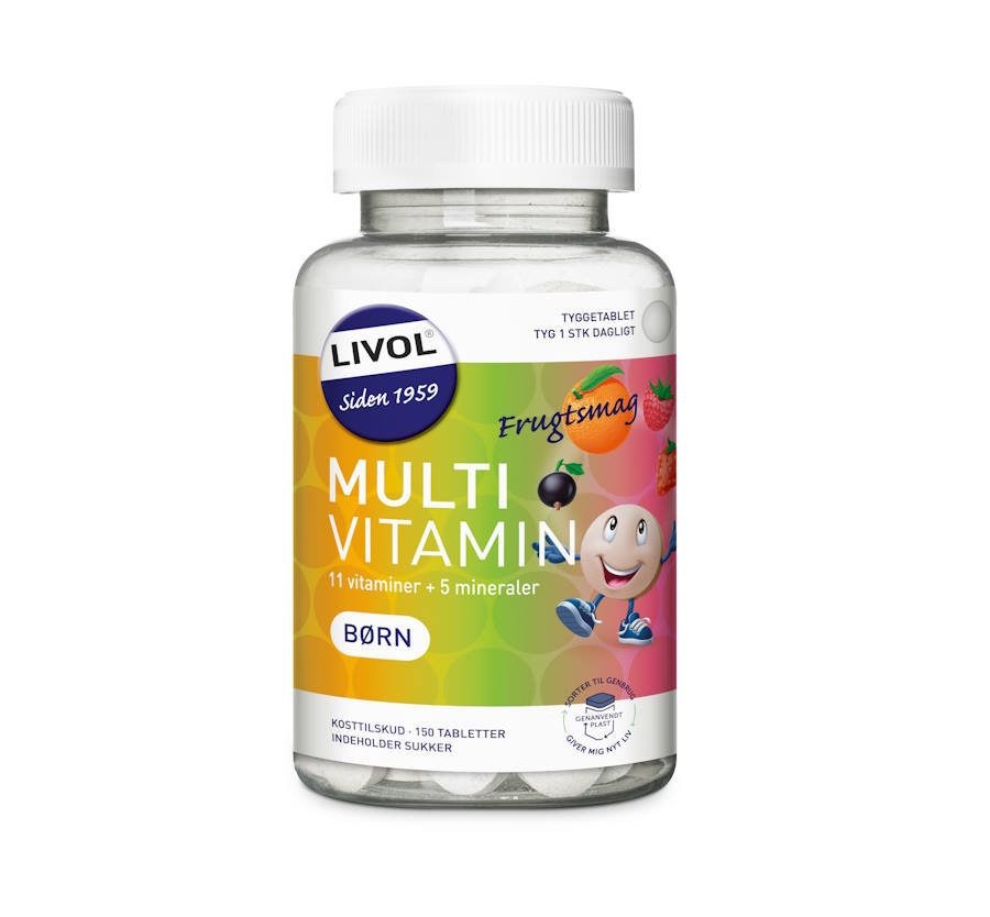 Livol Multivitamin Børn med Frugtsmag - 150 tabl.