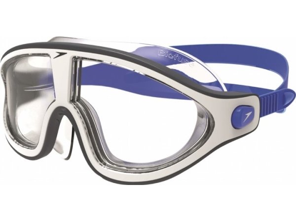 Speedo 11775C750, Voksen, Halv Ansigtsmaske, Freediving, Blå, Transparent, 1 Stk