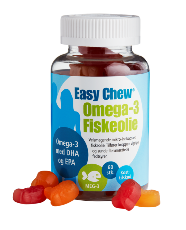 EasyChew Omega-3 Fiskeolie (60 tyggedrops)