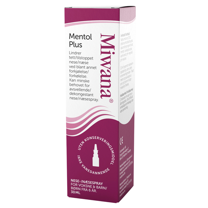 Miwana Næsespray Mentol Plus (30 ml)