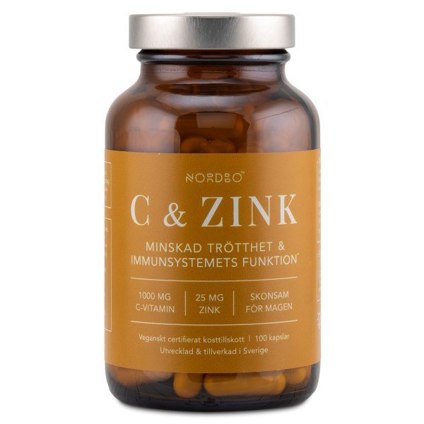 Nordbo C-vitamin & Zink, 100 kapsler