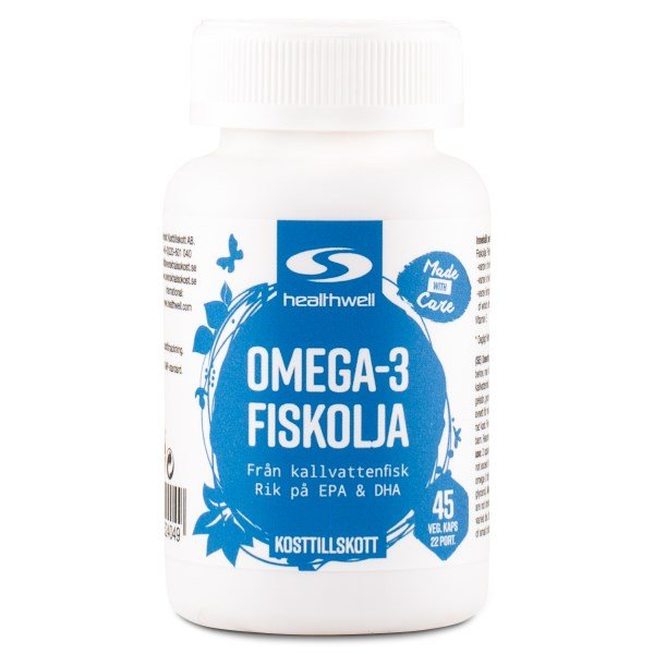Omega-3 Fiskeolie, 45 kapsler