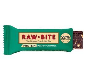 Rawbite Proteinbar Peanut Caramel Ø, 45g.