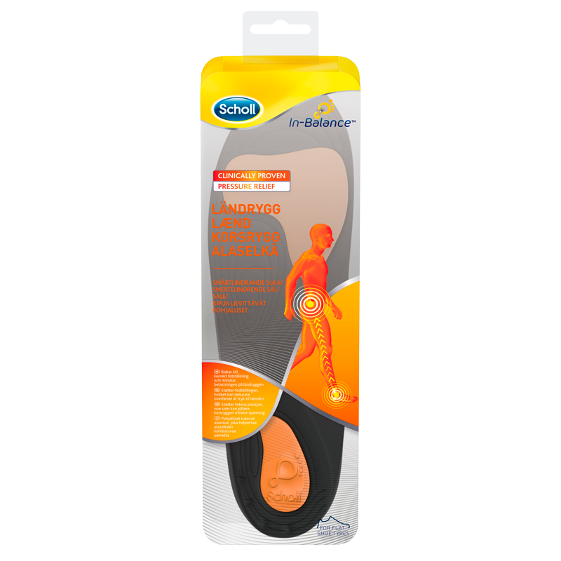 Scholl In-Balance Smertelindrende Indlægssål Lænd, S: Str. 37-39,5 (2 stk)