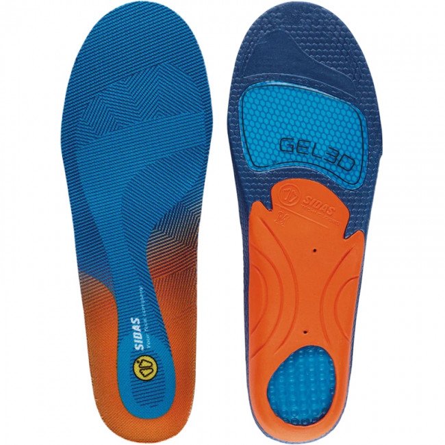 Sidas Cushioning Gel 3D, indlægssål, blå/orange