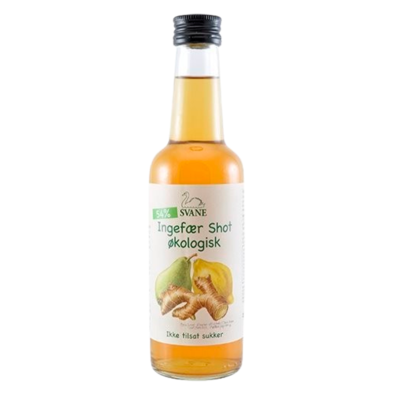Svane Ingefær shot m pære & citron Ø 250 ml.