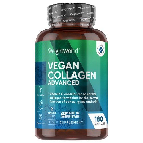 Vegansk Kollagen 180 stk, hyaluronsyre, MSM, resveratrol, zink og C-vitamin