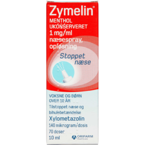 Zymelin Menthol Ukonserveret Næsespray 1 mg (10 ml)