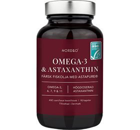 NORDBO Omega-3 & Astaxanthin, 90kap.