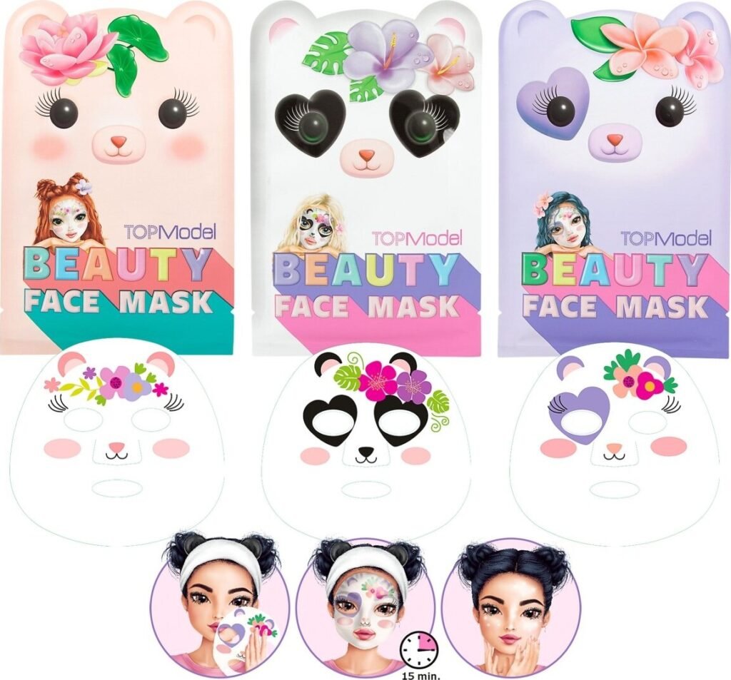 Top Model - Ansigtsmaske Med Dyr - Beauty And Me - Assorteret