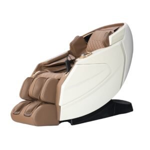 IWAO Gravity med stemmekontrol – 4D Massagestol – Hvid/Brun