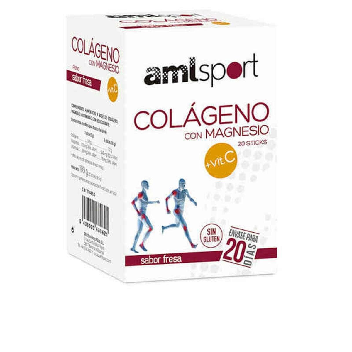 Amlsport kollagen med magnesium og C-vitamin - jordbær (20 stk)