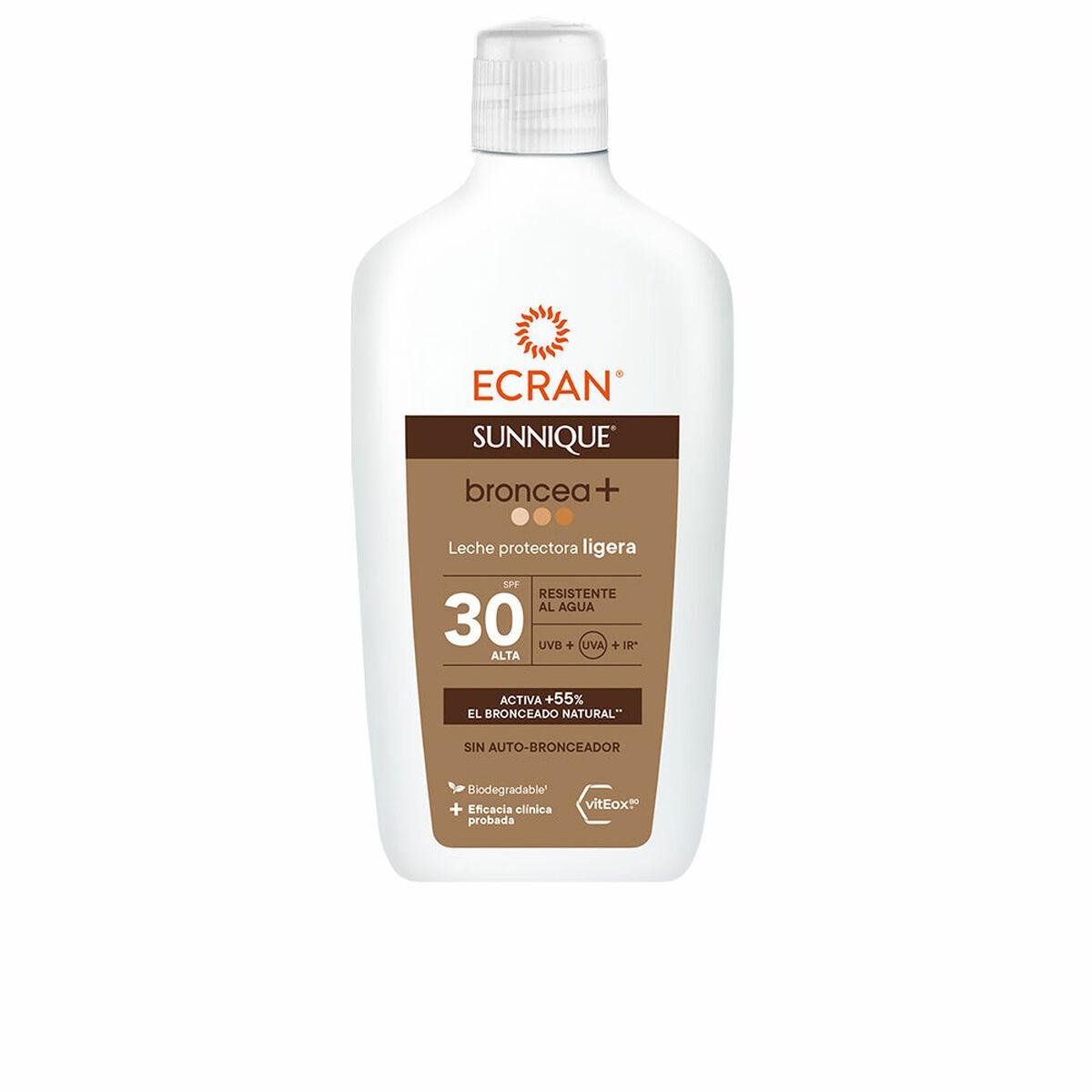 Ecran Sunnique Broncea+ solcreme SPF 30 - Lys, vandafvisende