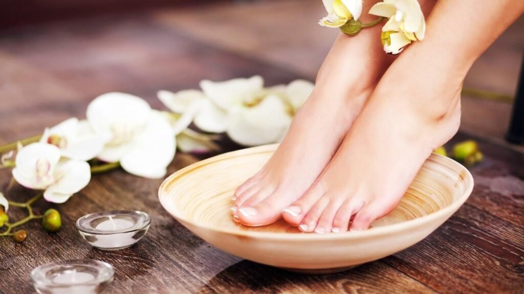 Fodmassage apparat MPM MMS-01, blå/hvid