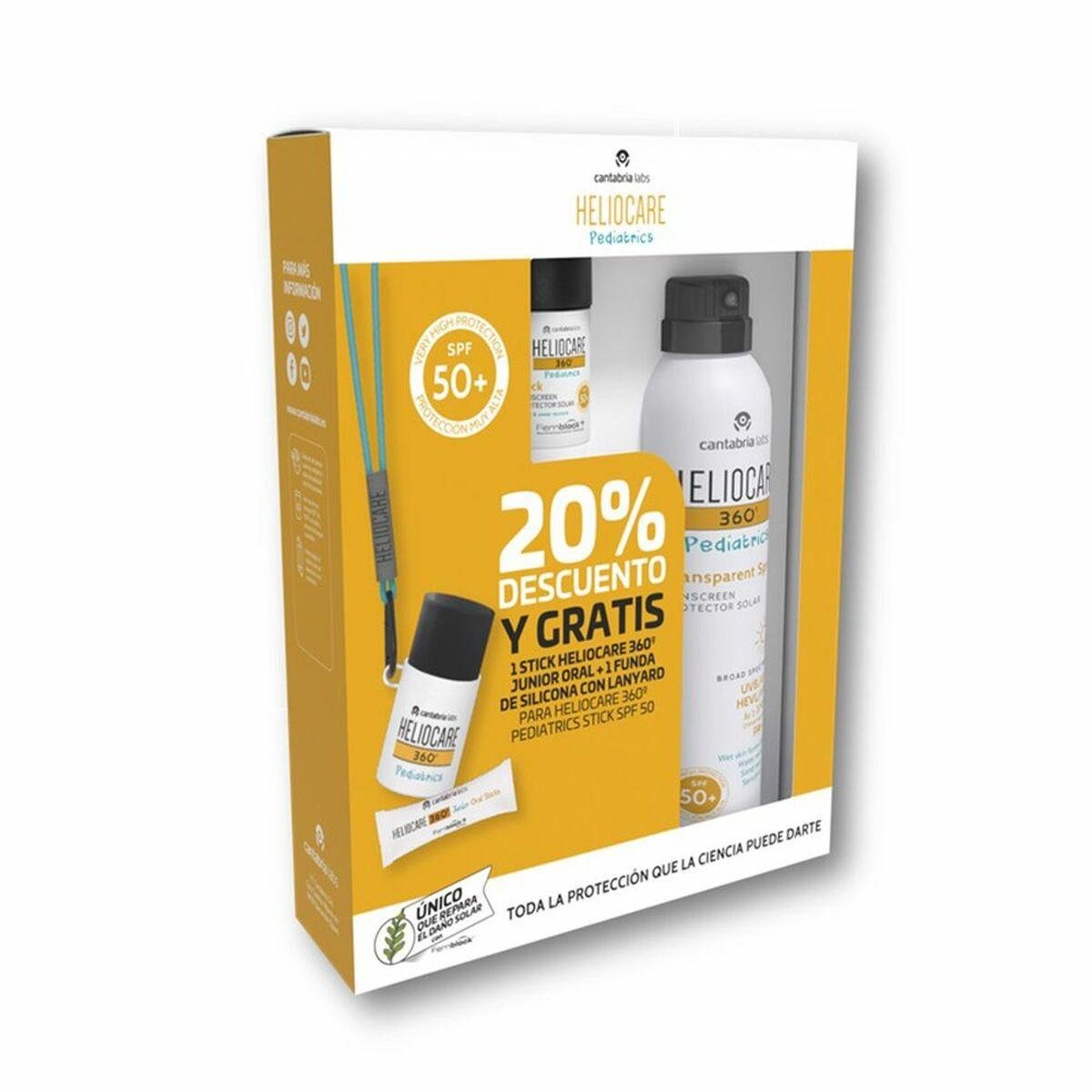 Heliocare Pediatrics solcreme til ansigt - Lote med 4 dele