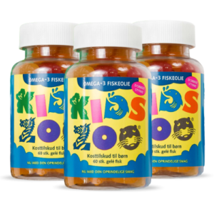 3 x Kids Zoo Omega-3 Fiskeolie (60 stk)