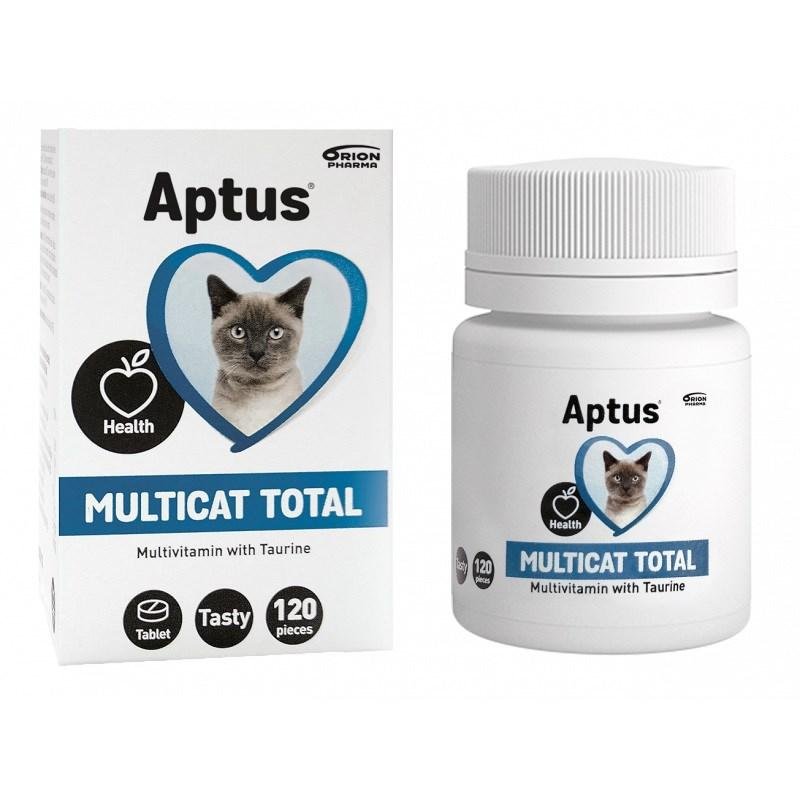 Kosttilskud til kat Aptus Multicat Total multivitamin, 120 stk