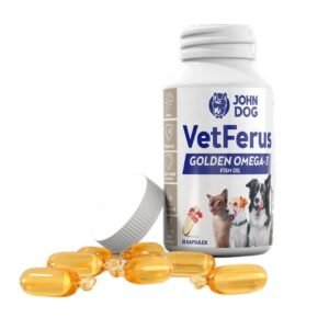 Fiskeolie til hund og kat JOHN DOG VetFerus Golden Omega-3 30 kapsler