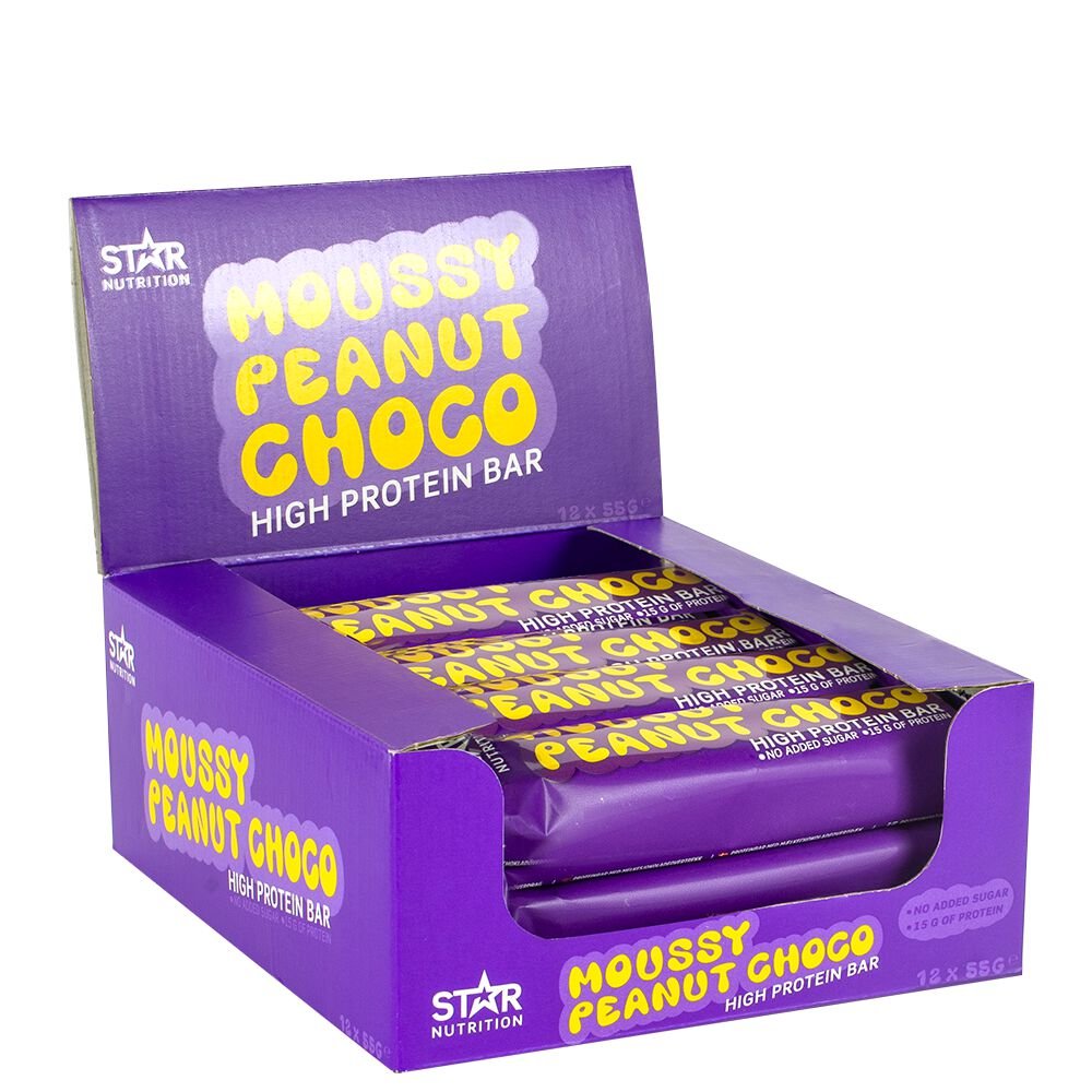12 x Soft Proteinbar 55 g - Moussy Peanut Choco