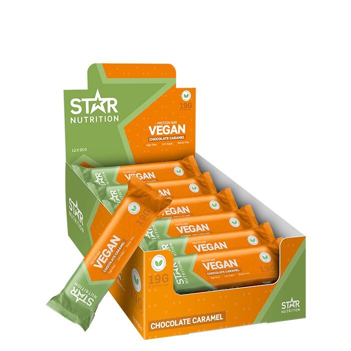 12 x Vegan Proteinbar 55 g - Caramel Chocolate