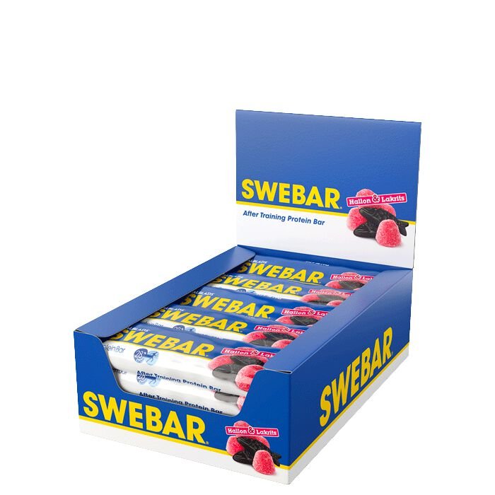 15 x Swebar Proteinbar 55 g - Hallonlakrits